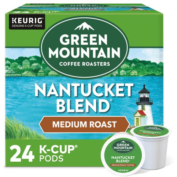 Green Mountain Coffee Nantucket Blend Medium Roast Keurig Coffee Pods, 24 Ct