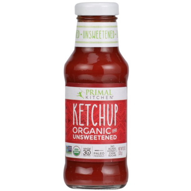 Primal Kitchen Organic and Unsweetened Ketchup, 11.3 oz Bottle