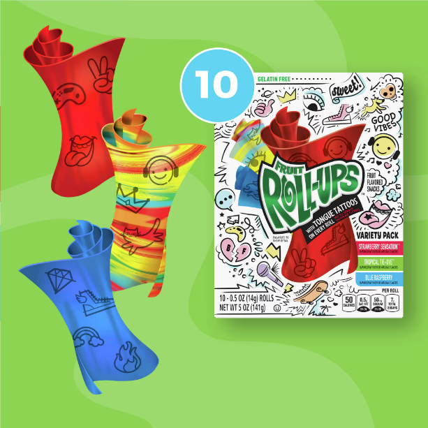 Fruit Roll-Ups Fruit Flavored Snacks Variety Pack Pouches