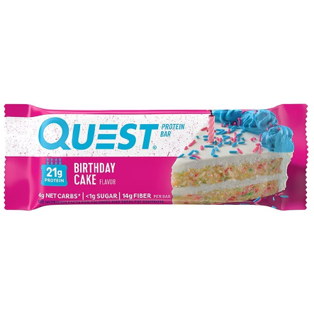 Quest बर्थडे केक प्रोटीन बार, 2.12 Oz