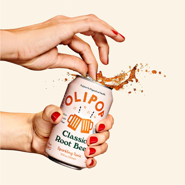 OLIPOP एक नए तरह का सोडा, रूट बियर स्पार्कलिंग टॉनिक, 12 fl oz