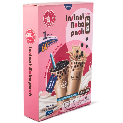 O's Bubble Instant Boba Pack, Black Tea 4pk,  260 g