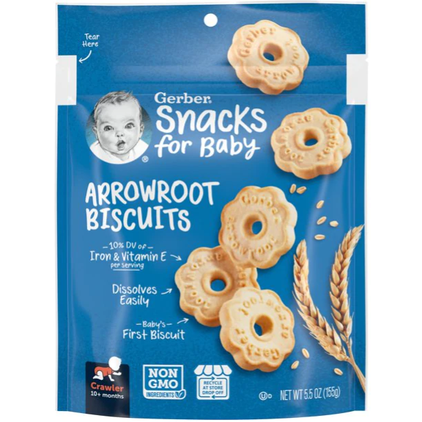 Gerber Arrowroot Cookie Biscuits, 5.5 Oz