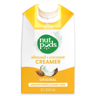 nutpods Original Unsweetened Dairy Free Shelf Stable Creamer, 16 oz