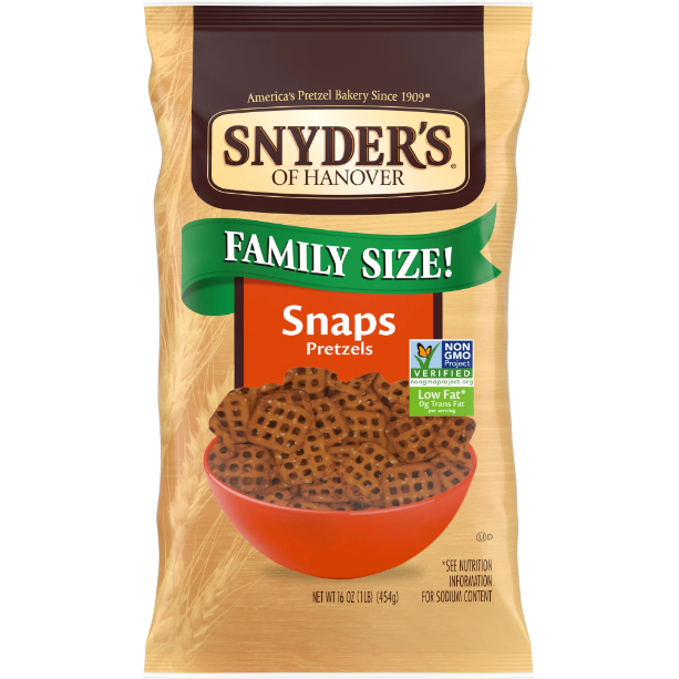 Snyder's of Hanover Pretzel Snaps, 16 oz